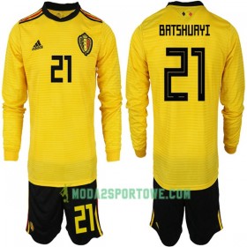 Koszulka Belgia BATSHUAYI 21 Dziecięcy Mistrzostwa Świata 2018 Wyjazdowe Stroje Piłkarskie Długi Rękaw